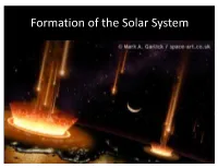 Formation of the Solar System Overview