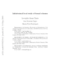 Infinitesimal Local Study of Formal Schemes Leovigildo Alonso