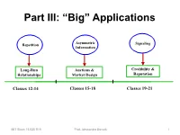 Lecture 19: Costly Signaling Vs. Cheap Talk – 15.025 Game Theory