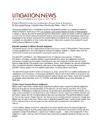 Plaintiff Must Prove Service on Motion to Vacate Default Judgment by Erin Louise Palmer , Litigation News Contributing Editor – May 12, 2015
