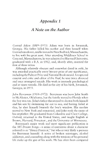 Appendix 1 a Note on the Author