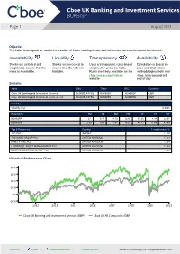 Cboe UK Banking and Investment Services Index BUKBISP