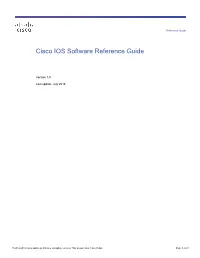 Cisco IOS Software Reference Guide