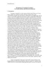 Erman Kaplama 1 Introduction to Cosmological Aesthetics: The