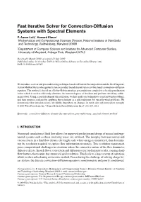 Fast Iterative Solver for Convection-Diffusion Systems with Spectral Elements P