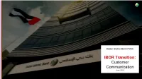IBOR Transition: Customer Communication June 2021 Introduction