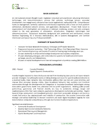 Mark Ansboury Summary of Qualifications Professional