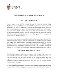 MD/Phd PROGRAM HANDBOOK