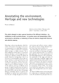 Annotating the Environment. Heritage and New Technologies