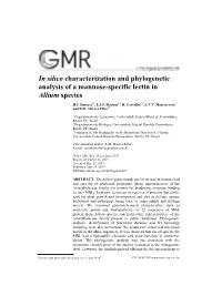 In Silico Characterization and Phylogenetic Analysis of a Mannose-Specific Lectin in Allium Species