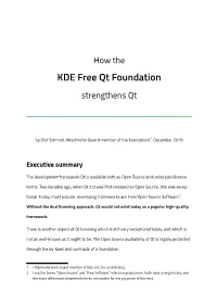 KDE Free Qt Foundation Strengthens Qt