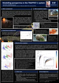 Modelling Panspermia in the TRAPPIST-1 System