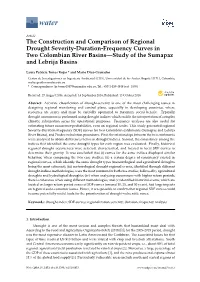 The Construction and Comparison of Regional Drought Severity-Duration-Frequency Curves in Two Colombian River Basins—Study of the Sumapaz and Lebrija Basins