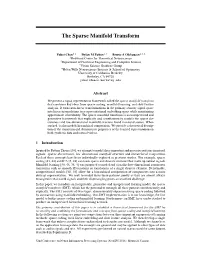 The Sparse Manifold Transform