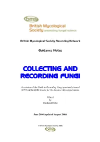 Collecting and Recording Fungi