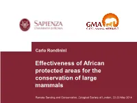 Effectiveness of African Protected Areas for the Conservation of Large Mammals