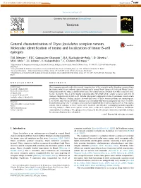 General Characterization of Tityus Fasciolatus Scorpion Venom