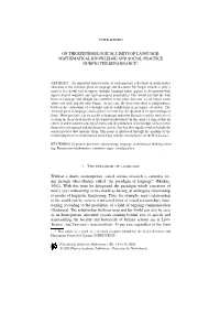 Mathematical Knowledge and Social Practice During the Renaissance 