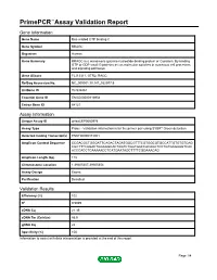 Primepcr™Assay Validation Report