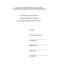 The Dissertation Committee for Zachary Andrew Montz Certifies That This Is the Approved Version of the Following Dissertation O