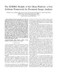The SCRIBO Module of the Olena Platform: a Free Software Framework for Document Image Analysis