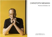 CHRISTOPH NIEMANN Portfolio & Exhibition List