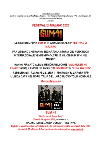 Festival Di Majano 2020 Sum 41