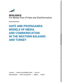 HATE SPEECH, PROPAGANDA and DISINFORMATION in ALBANIAN MEDIA 33 Ilda Londo