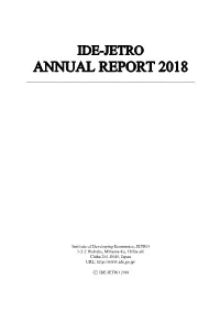 Ide-Jetro Annual Report 2018