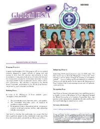 MESSENGERS of PEACE Program Overview Launched in September