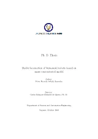 Ph. D. Thesis Stable Locomotion of Humanoid Robots Based