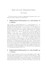 Some Very Basic Deformation Theory