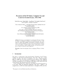 Computing and Operational Command in the Swedish Armed Forces, 1966-1989