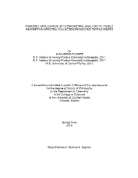 Forensic Application of Chemometric Analysis to Visible Absorption Spectra Collected from Dyed Textile Fibers