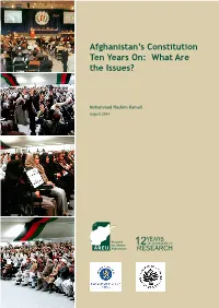 Governance and Representation in the Afghan Urban Transition