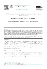 Highlights from the ATLAS Experiment