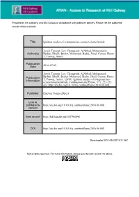Ignition Studies of N-Heptane/Iso-Octane/Toluene Blends
