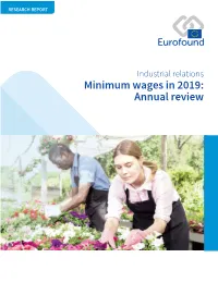 Minimum Wages in 2019: Annual Review
