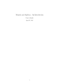 Monads and Algebras - an Introduction