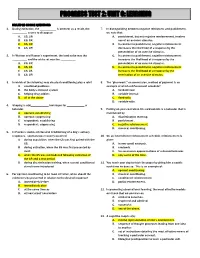 Progress Test 2: Unit 6: Learning