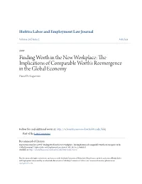 The Implications of Comparable Worth's Reemergence in the Global Economy Daniel N