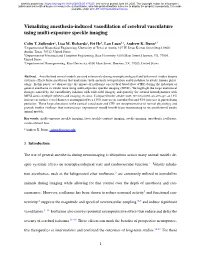 Visualizing Anesthesia-Induced Vasodilation of Cerebral Vasculature Using Multi-Exposure Speckle Imaging