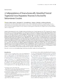 A Subpopulation of Neurochemically-Identified Ventral Tegmental Area Dopamine Neurons Is Excited by Intravenous Cocaine