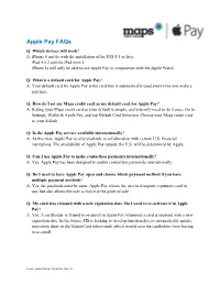 Apple Pay Faqs