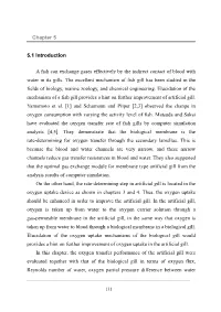 Chapter 5 5.1 Introduction a Fish Can Exchange Gases Effectively by The