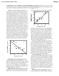 Composition and Accretion of the Terrestrial Planets