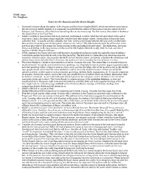 ENGL 2332 Dr. Varghese Notes for Sir Gawain and the Green Knight 1