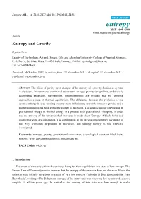 Entropy and Gravity