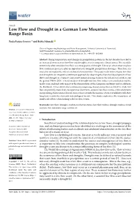 Low Flow and Drought in a German Low Mountain Range Basin