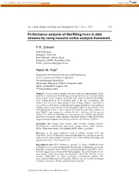 Performance Analysis of Hoeffding Trees in Data Streams by Using Massive Online Analysis Framework